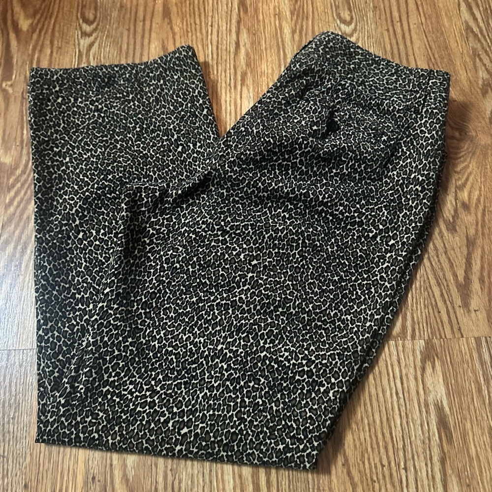 Talbots Leopard Stretch Pants Size 14
